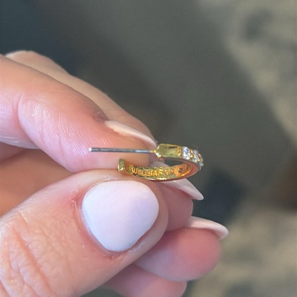 BaubleBar Liza Vermeil Huggie Hoop Earrings Set (5pcs) - Picture 4 of 5